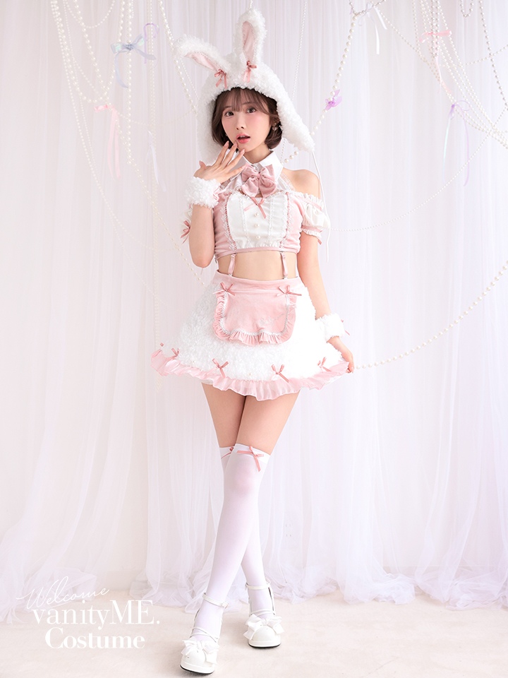 【8点セット】 vanityME. × Malymoon ふわふわホイップバニーメイド ピンク mlcs25041-2