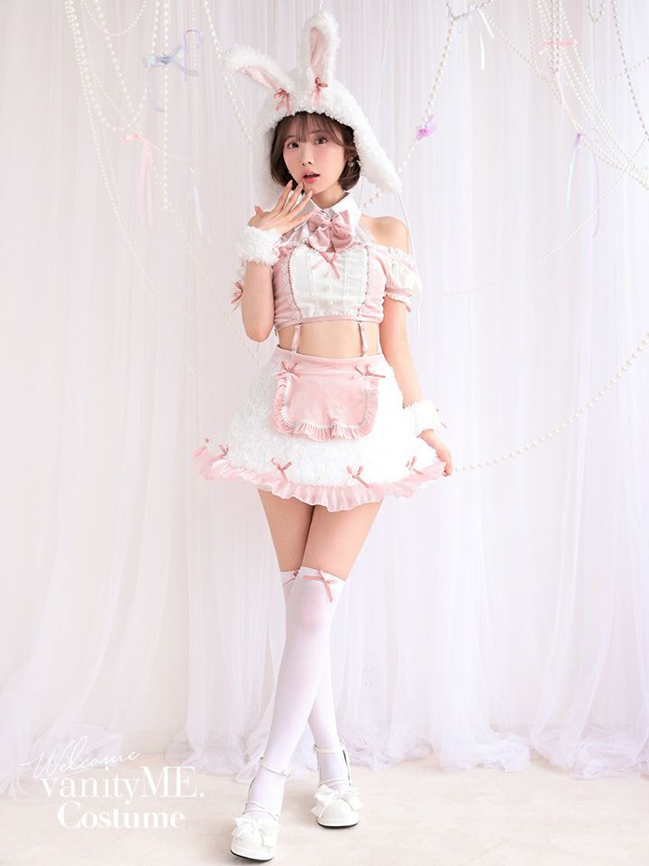 【8点セット】 vanityME. × Malymoon ふわふわホイップバニーメイド ピンク mlcs25041-2