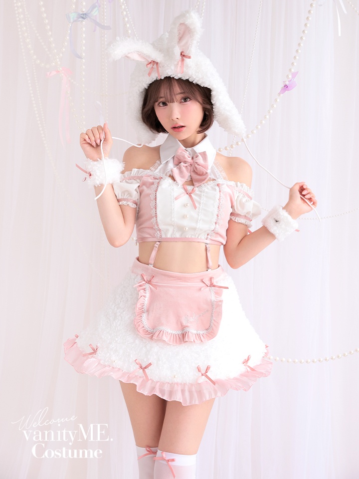 【8点セット】 vanityME. × Malymoon ふわふわホイップバニーメイド ピンク mlcs25041-2