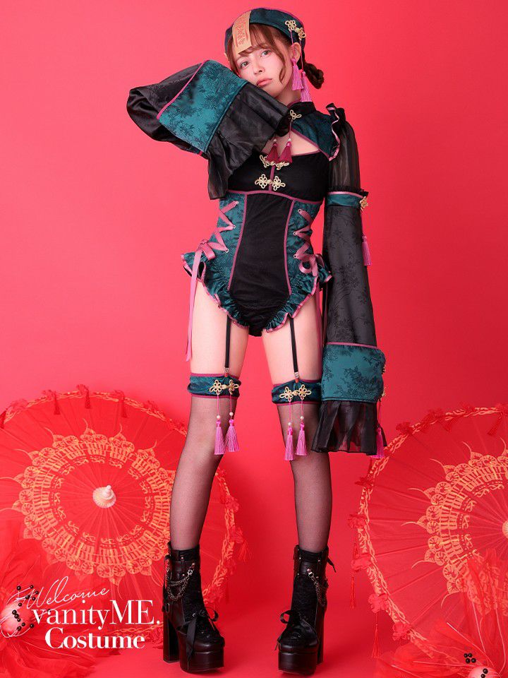 【4点セット】 vanityME. × Malymoon ミスティカルルージュキョンシー グリーン mlcs25047