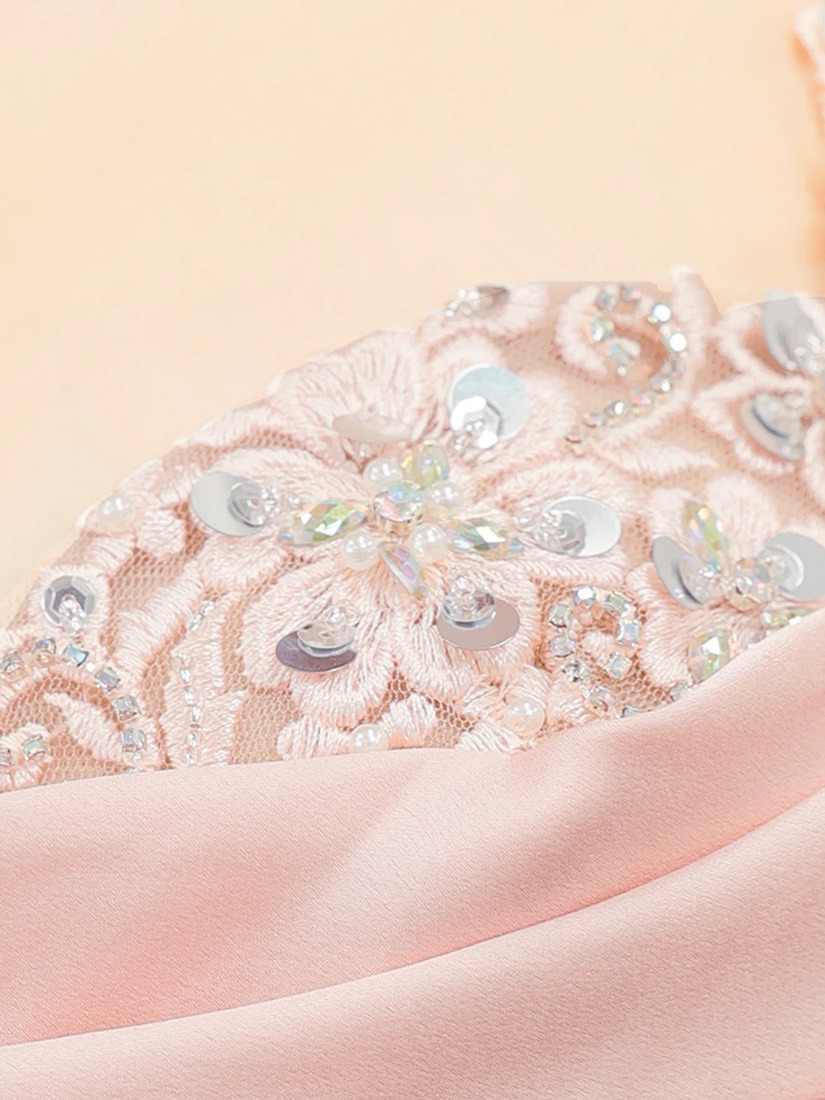 AngelR エンジェルアール フラワーレースドレープサテンフリルビジューセパレートフレアミニドレス ar25242