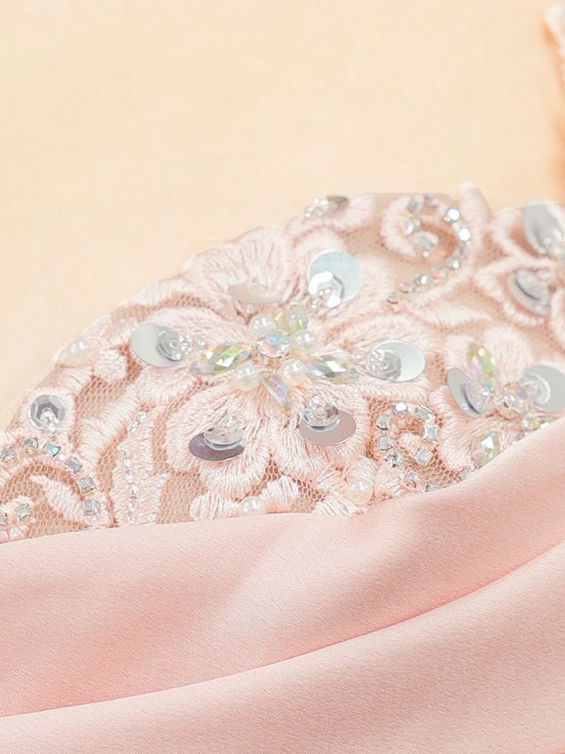 AngelR エンジェルアール フラワーレースドレープサテンフリルビジューセパレートフレアミニドレス ar25242