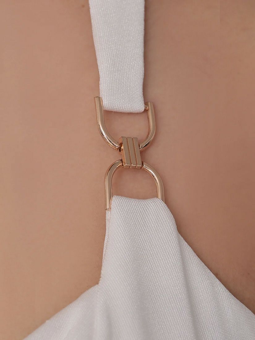 Veautt ヴュート バストドレープタックショルダーチャームタイトミディアムドレス vt022517