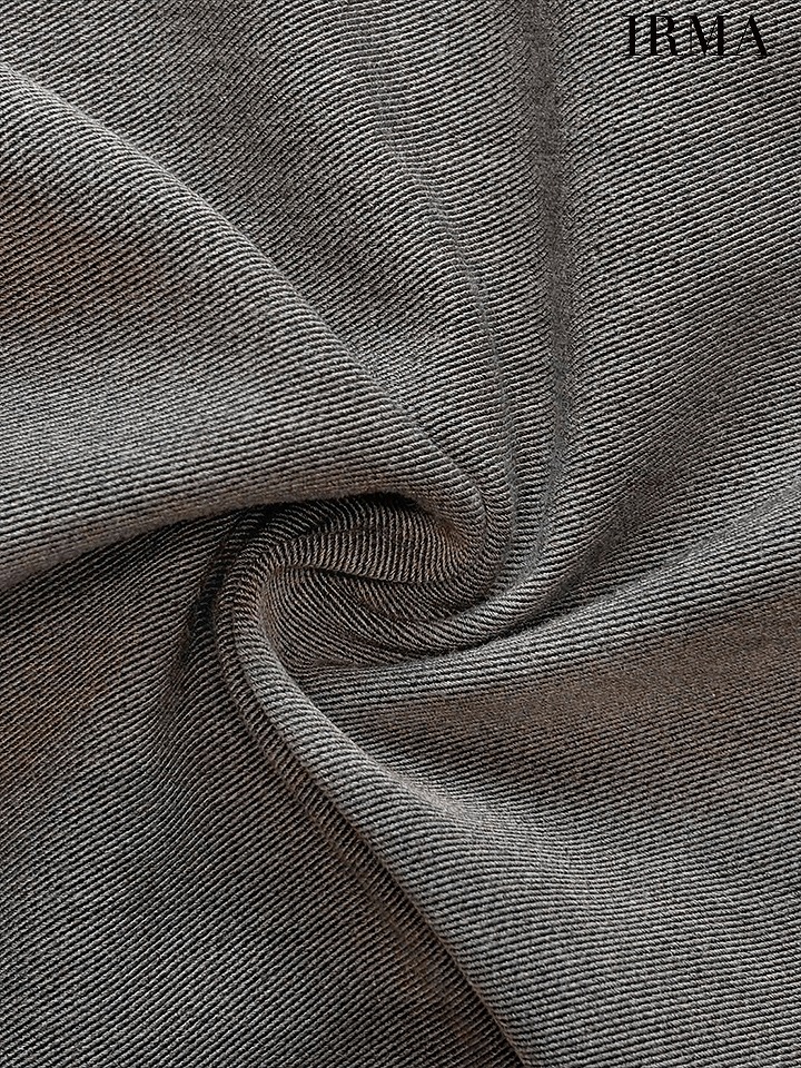 IRMA イルマ ストライプ/マニッシュ/フロントジップ/ベルトデザイン/台形スカート/タイトミニドレス ir55099