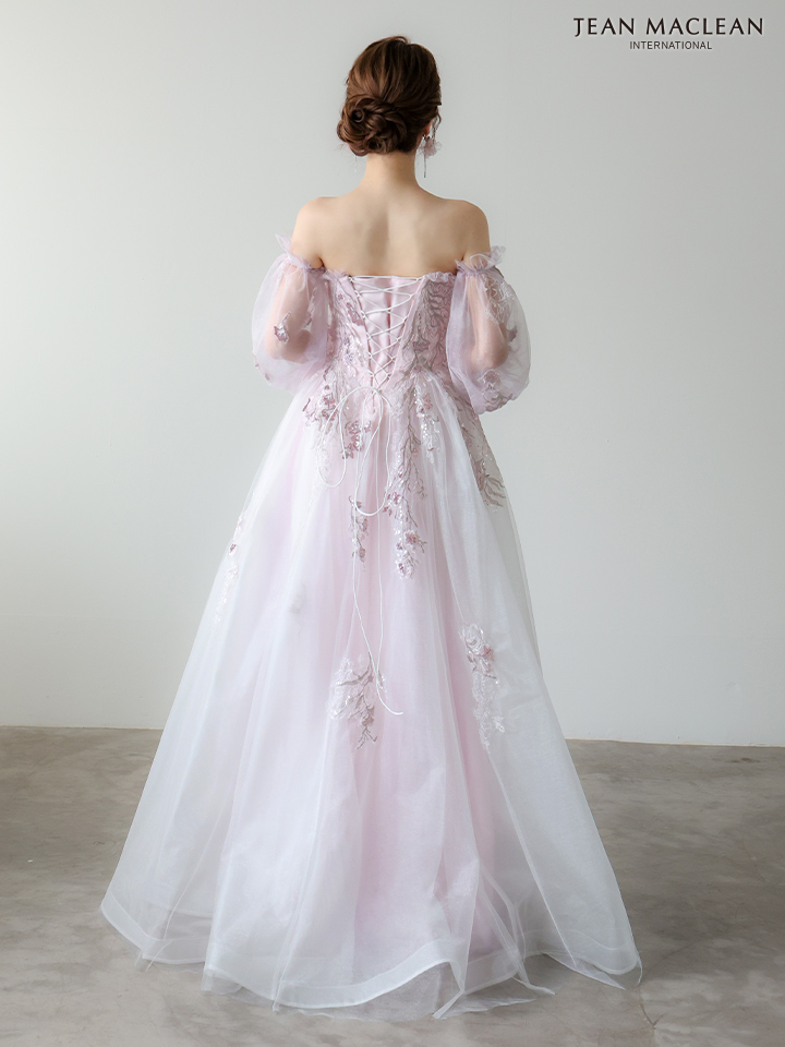 JEAN MACLEAN ジャンマクレーン スパンコール/花柄刺繍/オフショル/姫