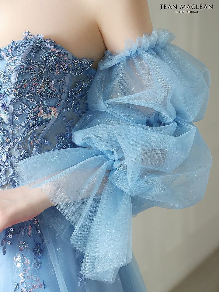 JEAN MACLEAN ジャンマクレーン バレエコアスリーブ/スパンコール刺繍/オフショル/姫/ロングドレス 【袖取り外し可能】 ja41691