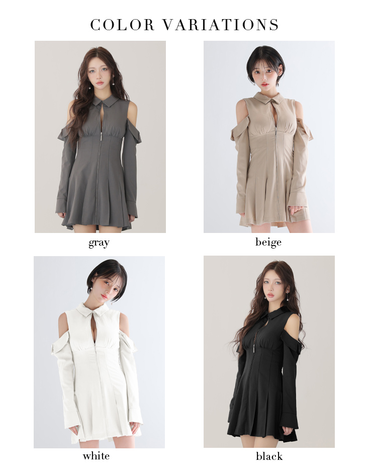 Glossy ローブドフルールグロッシー 【XSサイズあり】オフショルダーカットデザインフレアミニキャバドレス gl4126