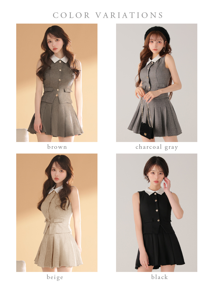 DEA. ディア バイ ローブドフルール 【XSサイズあり】2wayクラシカルベストセットアップフレアミニキャバドレス de4306-c