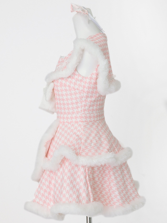 【4点セット】vanityME. × MIYANISHIYAMA いたずらうさぎのギンガムチェックドレス ピンク[ソンアミちゃん着用] vcsbn-250219-1-sn