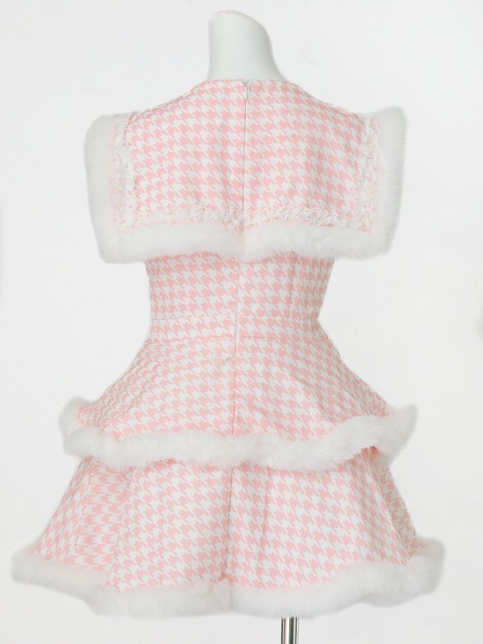 【4点セット】vanityME. × MIYANISHIYAMA いたずらうさぎのギンガムチェックドレス ピンク[ソンアミちゃん着用] vcsbn-250219-1-sn