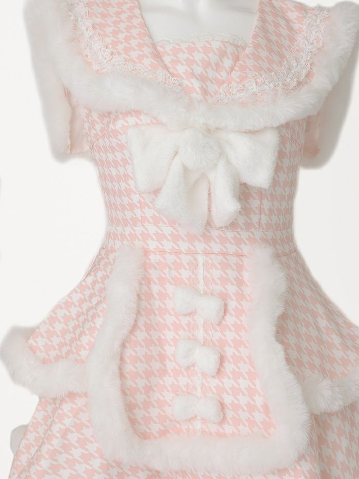 【4点セット】vanityME. × MIYANISHIYAMA いたずらうさぎのギンガムチェックドレス ピンク[ソンアミちゃん着用] vcsbn-250219-1-sn