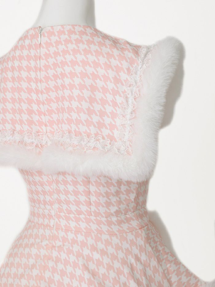 【4点セット】vanityME. × MIYANISHIYAMA いたずらうさぎのギンガムチェックドレス ピンク[ソンアミちゃん着用] vcsbn-250219-1-sn