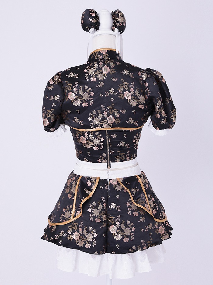 【4点セット】vanityME. × MIYANISHIYAMA シュガーセーラーガールドレス ブラック[ナナちゃん着用] vcsmd-250220-2-na