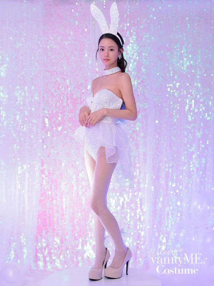 【4点セット】diamond jewelry bunny ダイアモンドジュエリーバニー ハイレグ ホワイト vcsbn-250240-1