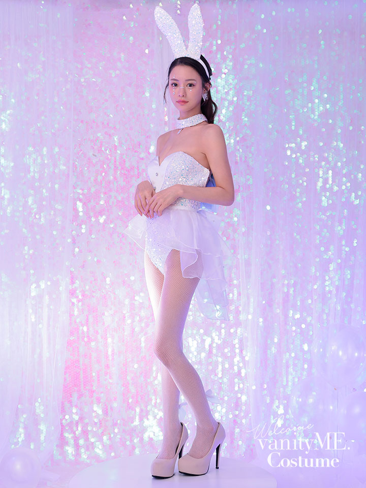 【4点セット】diamond jewelry bunny ダイアモンドジュエリーバニー ハイレグ ホワイト vcsbn-250240-1