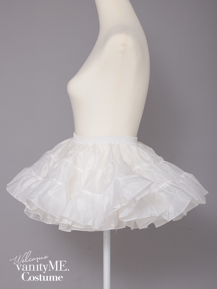 ボリュームフリル インナーパニエ チュチュスカート ブラック・ホワイト vpn-25067
