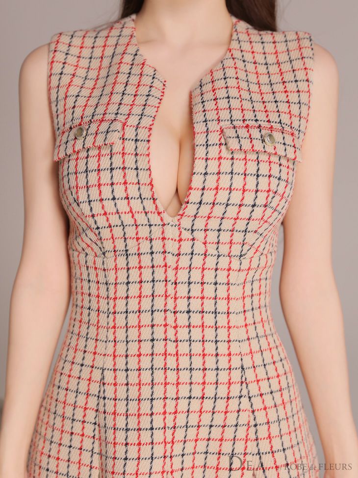 DEA. ディア バイ ローブドフルール 【XS～Lサイズあり】フロントボタンベルトスリットセットアップロングキャバドレス de4323-c