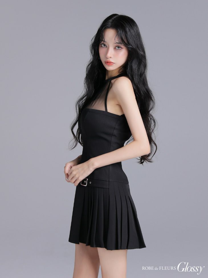 ROBE de FLEURS ローブドフルール【XSサイズあり】ティアードスカートツーピースフレアミニキャバドレス fm4116-c