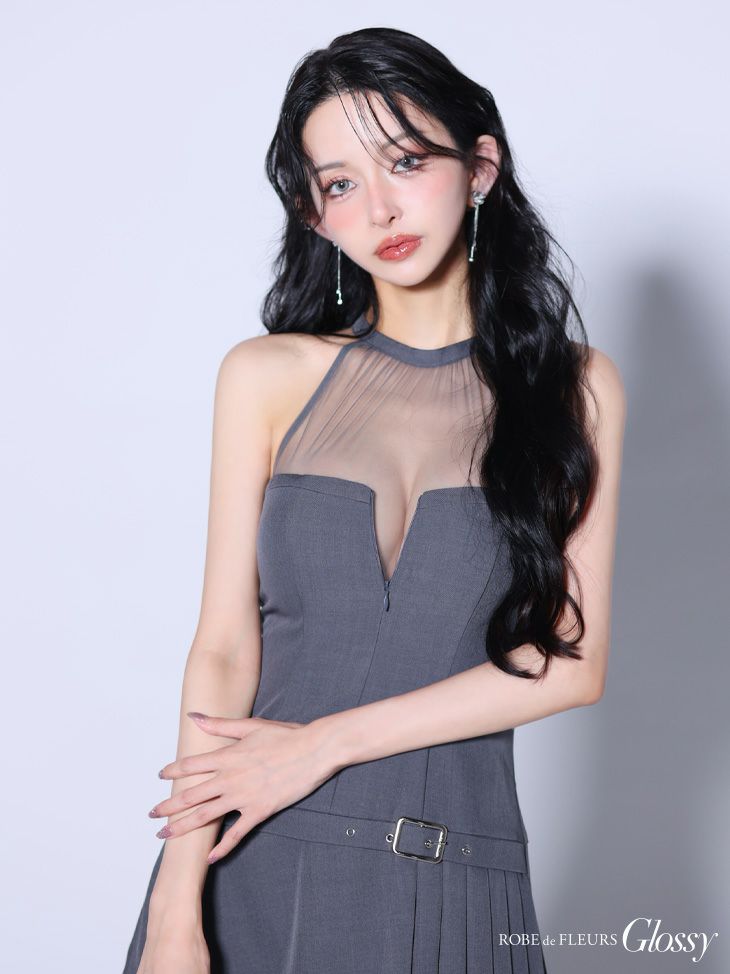 ROBE de FLEURS ローブドフルール【XSサイズあり】ティアードスカートツーピースフレアミニキャバドレス fm4116-c