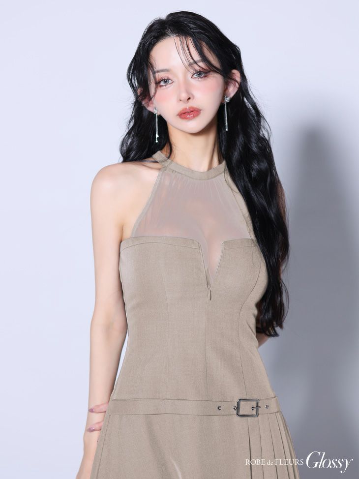 ROBE de FLEURS ローブドフルール【XSサイズあり】ティアードスカートツーピースフレアミニキャバドレス fm4116-c