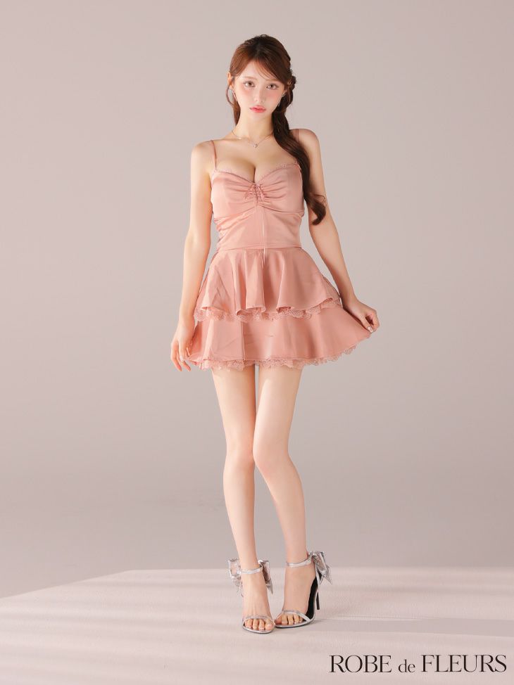 Glossy ローブドフルールグロッシー【XSサイズあり】Vカットベルトタイトミニキャバドレス gl4136-c