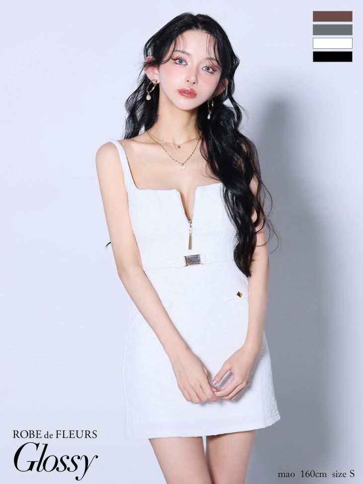 ROBE de FLEURS anier.ROBE ローブドフルール アニエルローブ  【XSサイズあり】Sparkly ribbons voluminous fur cat ears halloween dress スパーキーリボンボリュームファー猫耳付きミニドレス fm-anier4053-c