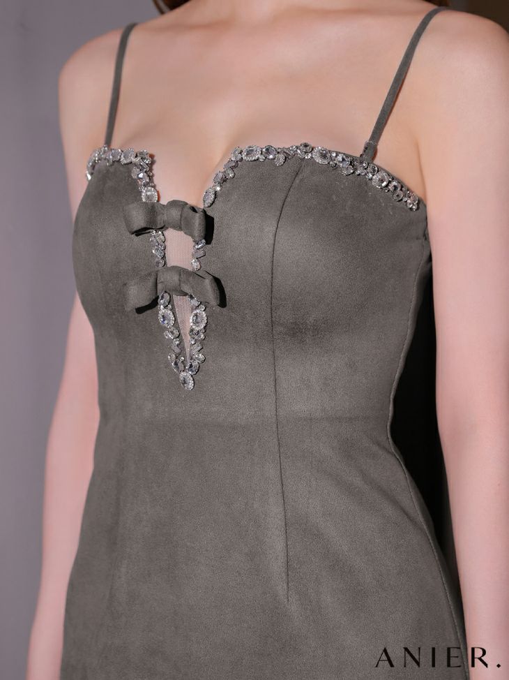 ROBE de FLEURS anier.ROBE ローブドフルール アニエルローブ  【XSサイズあり】 Tweed off-the-shoulder waist-cut bunny halloween dress ツイードオフショルウエストカットバニーミニドレス fm-anier4054-c