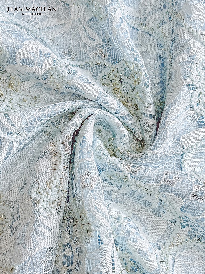 JEAN MACLEAN ジャンマクレーン ラメ糸混レース/タックデザイン/スリット入り/タイト ロングドレス ja51930-c