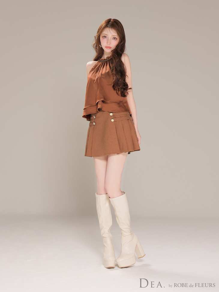 DEA. ディア バイ ローブドフルール 【XSサイズあり】シフォンレイヤードフリルセットアップフレアフレアミニキャバドレス de4216-c