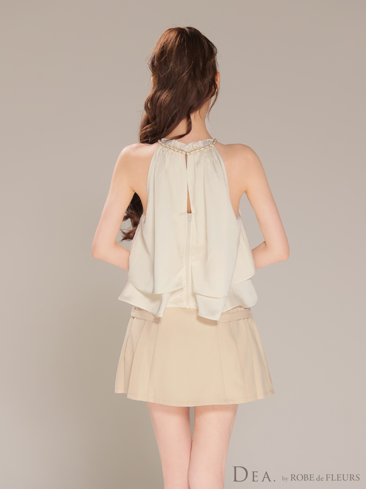 DEA. ディア バイ ローブドフルール 【XSサイズあり】シフォンレイヤードフリルセットアップフレアフレアミニキャバドレス de4216-c