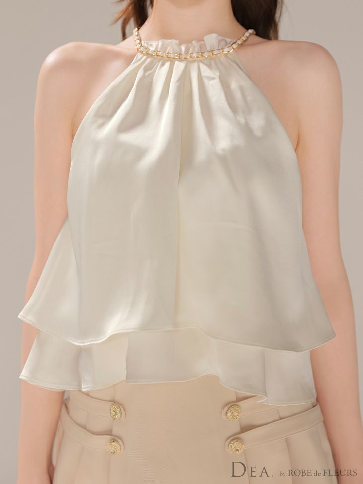 DEA. ディア バイ ローブドフルール 【XSサイズあり】シフォンレイヤードフリルセットアップフレアフレアミニキャバドレス de4216-c