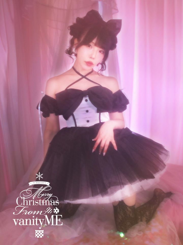 【2点セット】vanityME. × MIYANISHIYAMA 約束ドレス ブラック サンタ vcsst-250153-2a-rs