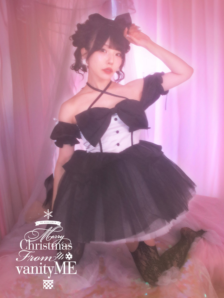 【2点セット】vanityME. × MIYANISHIYAMA 約束ドレス ブラック サンタ vcsst-250153-2a-rs