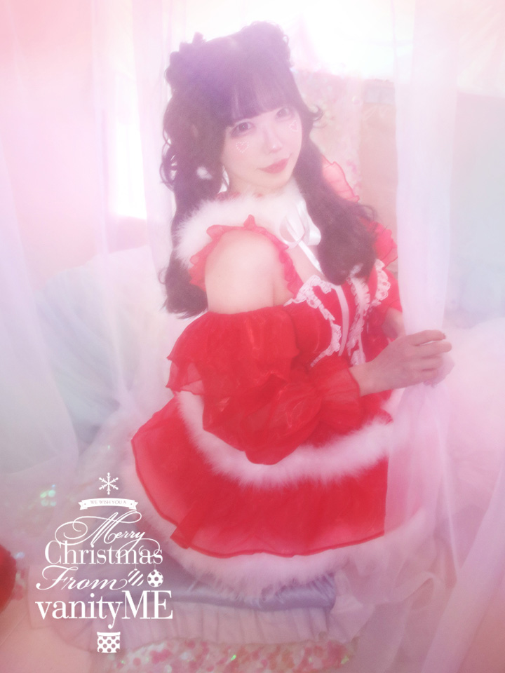【3点セット】vanityME. × MIYANISHIYAMA とっておきいちごドレス レッド サンタ vcsst-250155-sr