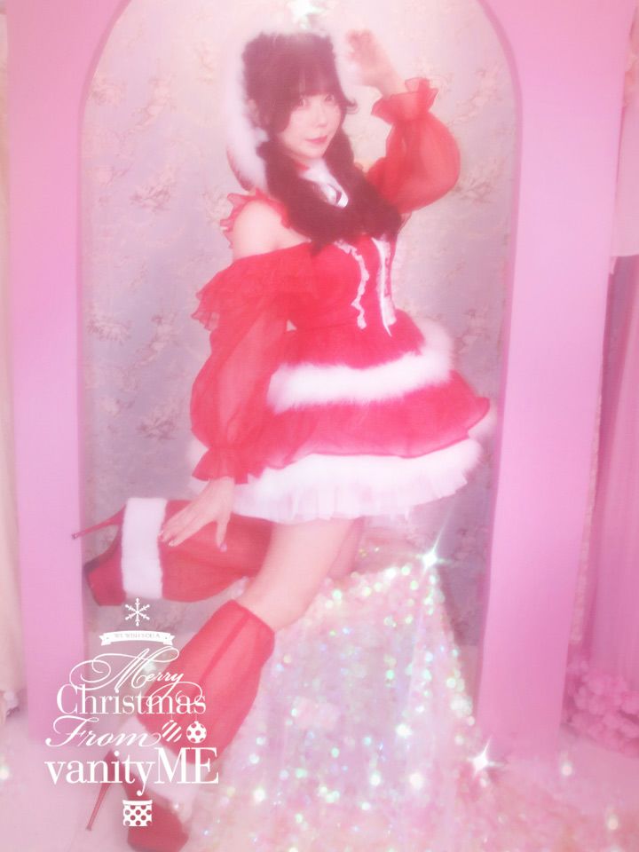 【3点セット】vanityME. × MIYANISHIYAMA とっておきいちごドレス レッド サンタ vcsst-250155-sr