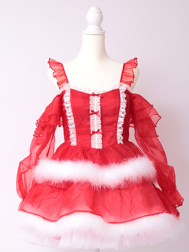 【3点セット】vanityME. × MIYANISHIYAMA とっておきいちごドレス レッド サンタ vcsst-250155-sr