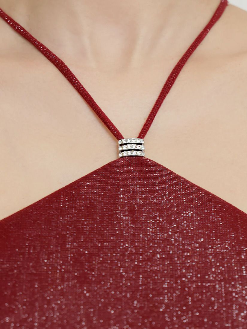 AngelR エンジェルアール ホルターネックチャームラメタイトロングドレス ar25345-ks