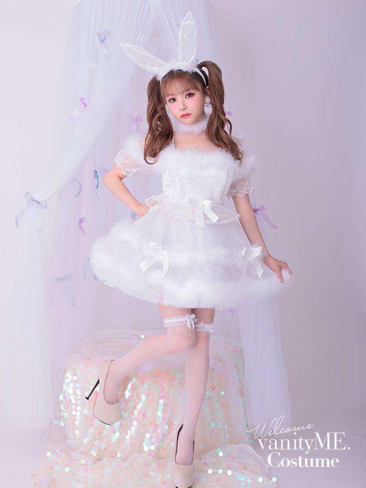 【3点セット】vanityME. × MIYANISHIYAMA ホワイトバニードレス vcsbn-250152-2b