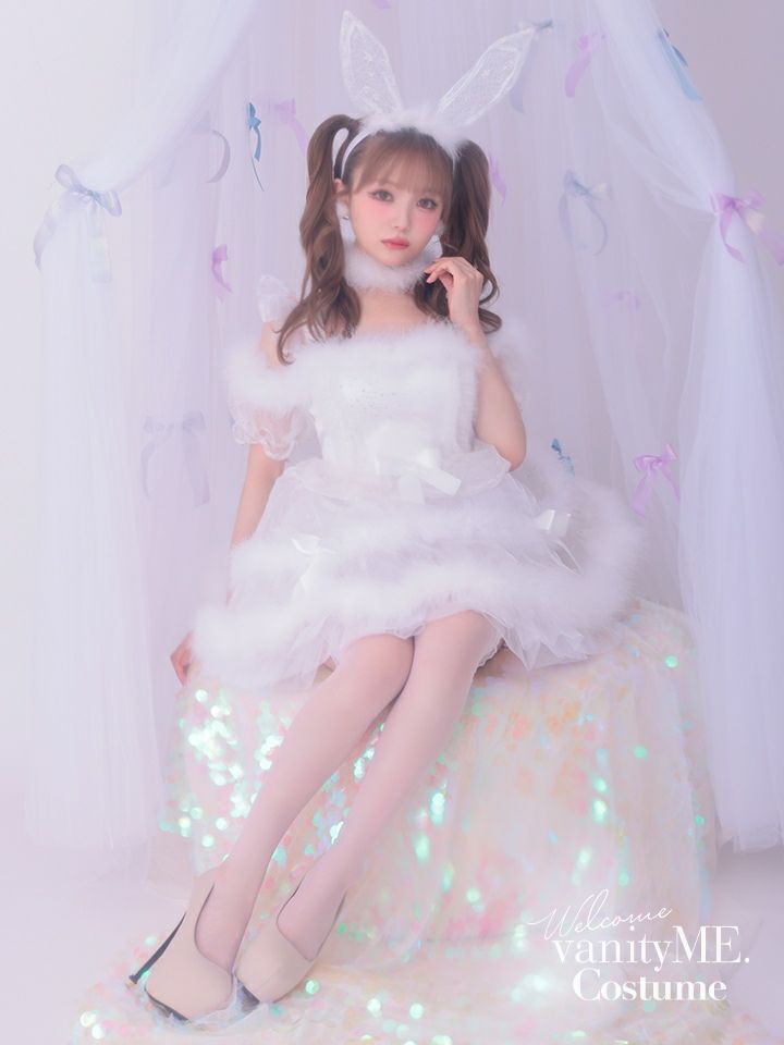 【3点セット】vanityME. × MIYANISHIYAMA ホワイトバニードレス vcsbn-250152-2b