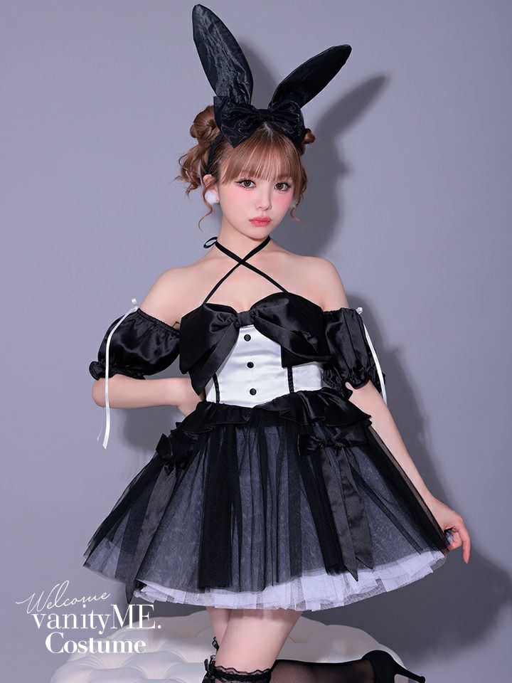 【3点セット】vanityME. × MIYANISHIYAMA 約束ドレス バニー ブラック vcsbn-250153-2b-my