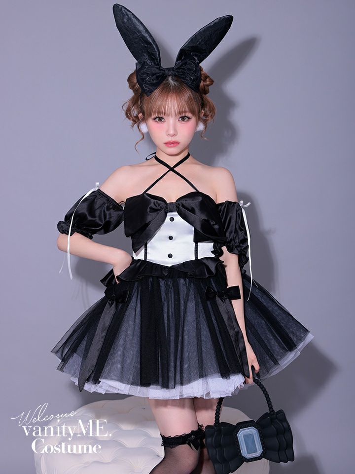 【3点セット】vanityME. × MIYANISHIYAMA 約束ドレス バニー ブラック vcsbn-250153-2b-my