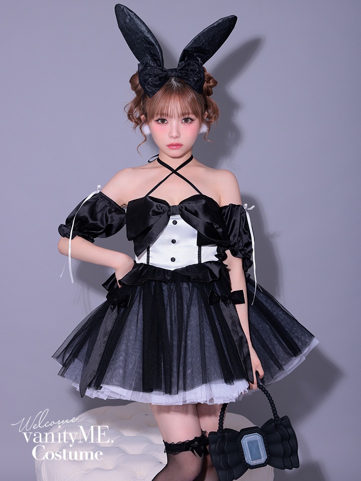 【3点セット】vanityME. × MIYANISHIYAMA 約束ドレス バニー ブラック vcsbn-250153-2b-my