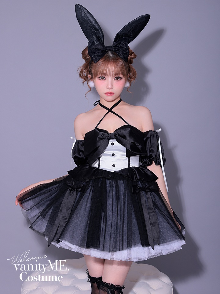 【3点セット】vanityME. × MIYANISHIYAMA 約束ドレス バニー ブラック vcsbn-250153-2b-my