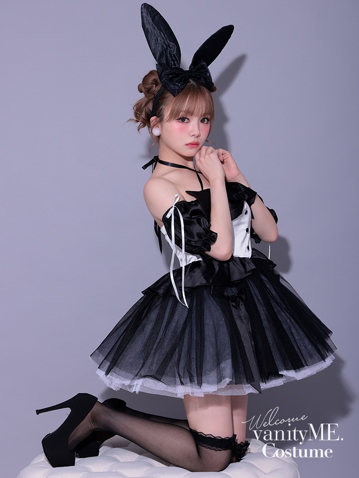 【3点セット】vanityME. × MIYANISHIYAMA 約束ドレス バニー ブラック vcsbn-250153-2b-my