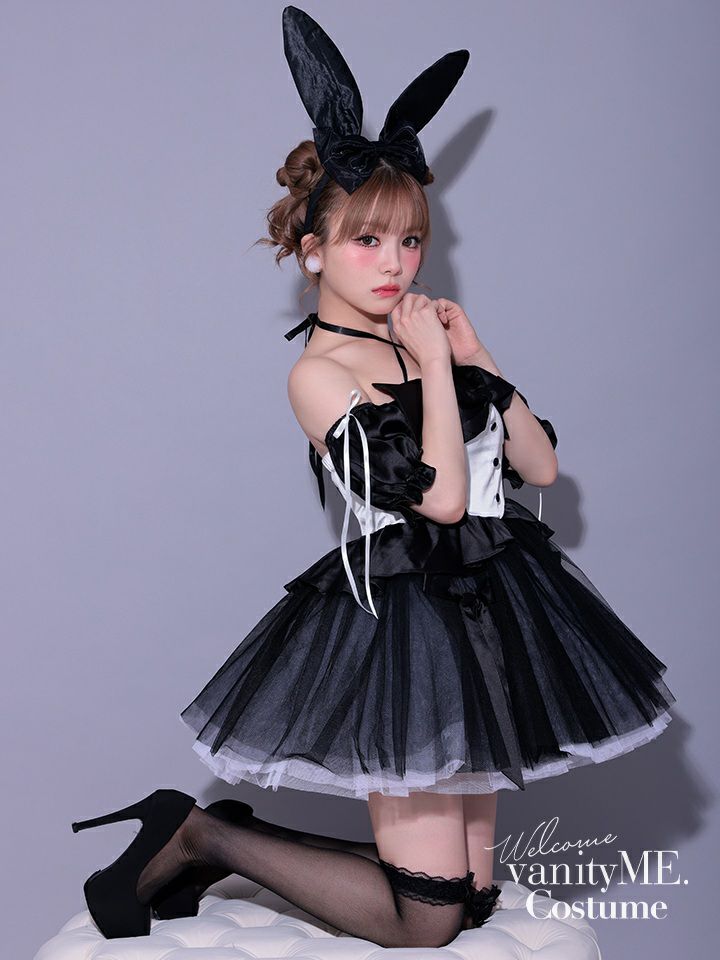 【3点セット】vanityME. × MIYANISHIYAMA 約束ドレス バニー ブラック vcsbn-250153-2b-my