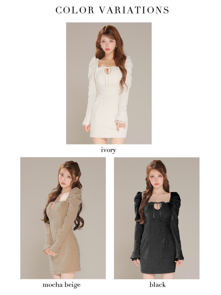 ROBE de FLEURS ローブドフルール 【XSサイズあり】ストーン付きベロアバックオープンタイトミニキャバドレス fm4124-c