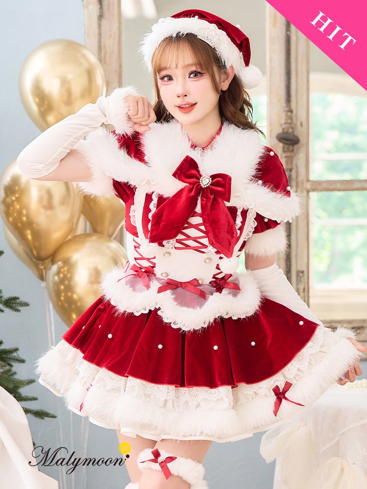 Malymoon ポムベリードールサンタドレス セパレート SMサイズ ❄︎꙳⋆___ Malymoon Christmas Collection'25 ▪︎ ポムベリードール
