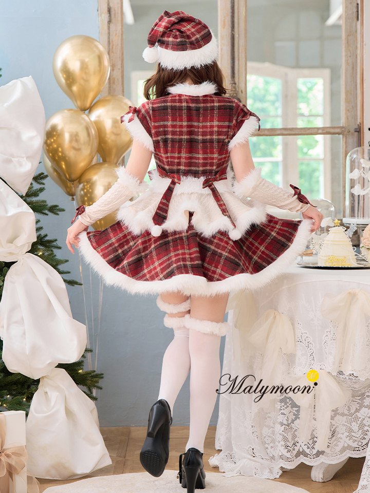 【9点セット】Malymoon マリームーン ベルベットフルールパールサンタ レッド mlcs25060