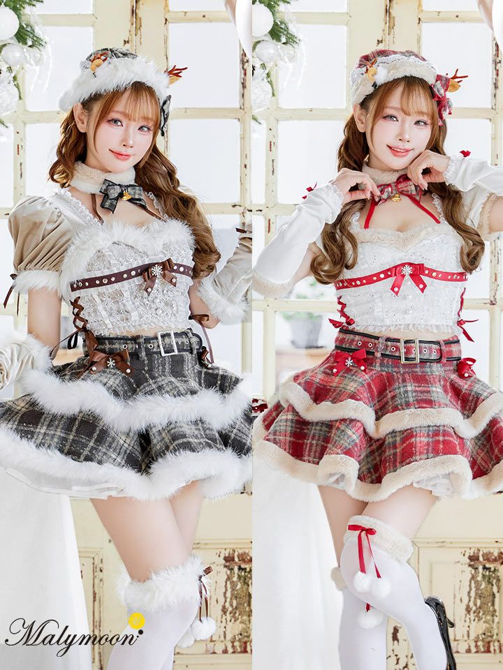 【9点セット】Malymoon マリームーン ノエルクラシック千鳥キャットサンタ レッド mlcs25058