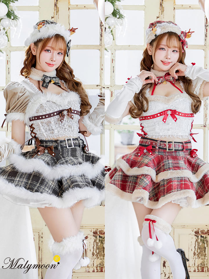 【9点セット】Malymoon マリームーン ノエルクラシック千鳥キャットサンタ レッド mlcs25058